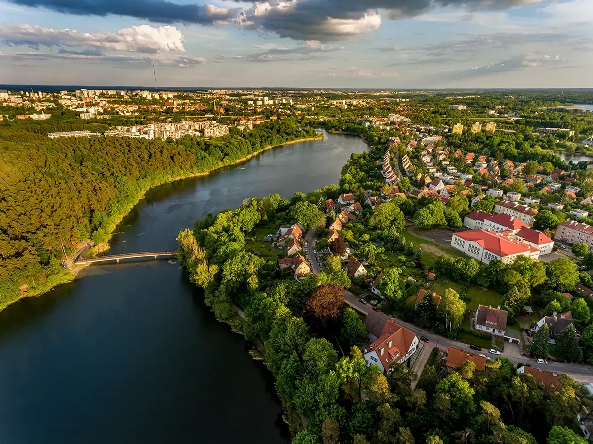 Nowe mieszkania w Olsztynie, widok na rzekę, Olsztyn